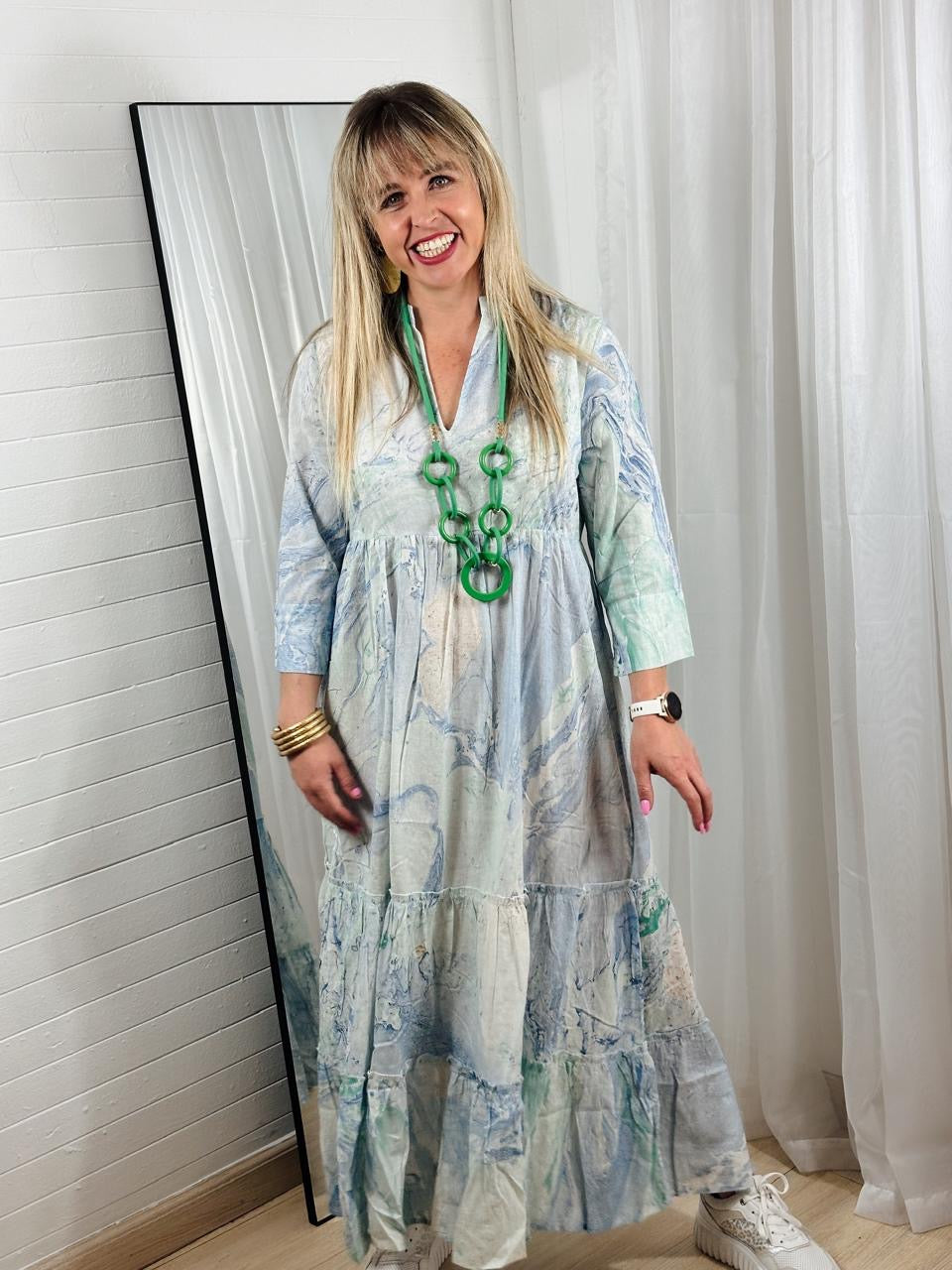 Marble Print Dress