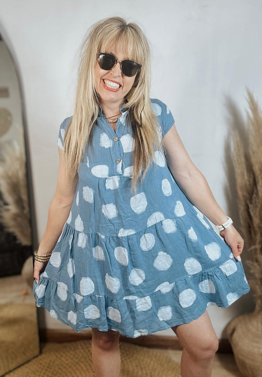 Polka Linen Dress