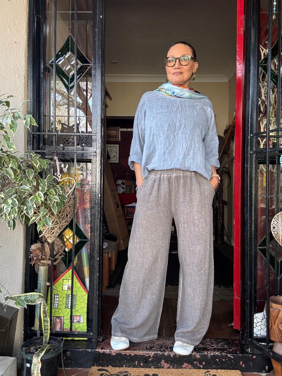 Lindy linen top