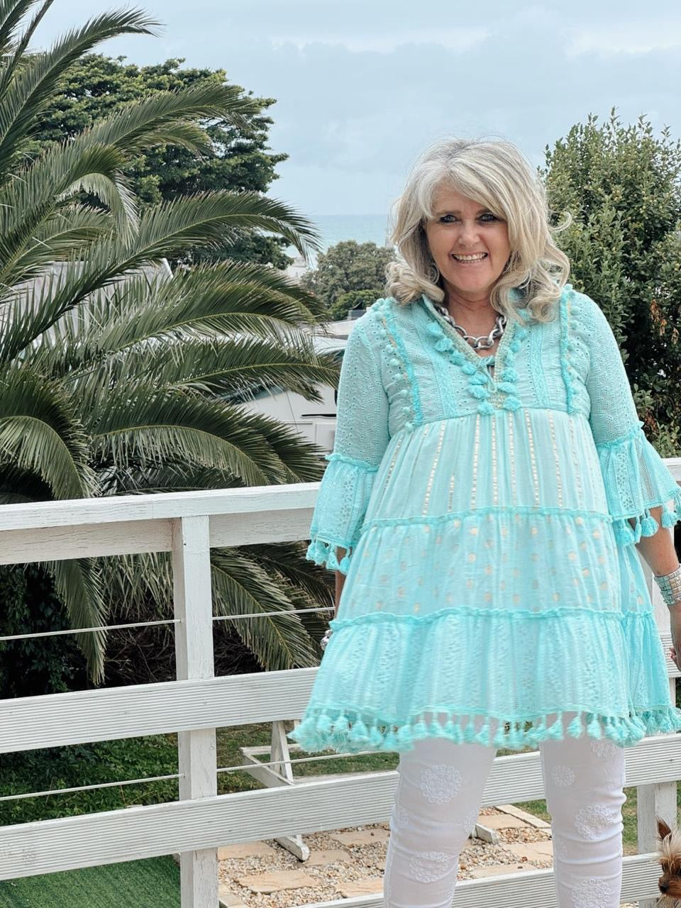 Georgette tassel dress
