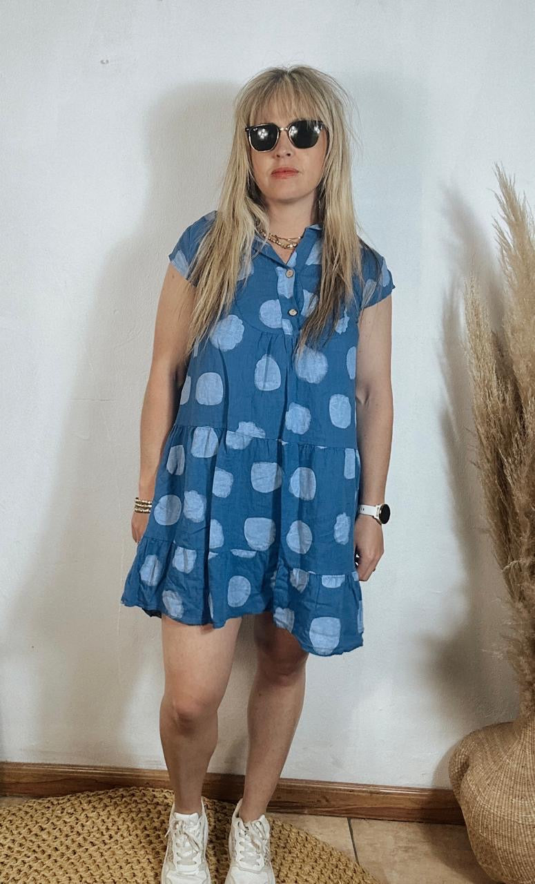 Polka Linen Dress
