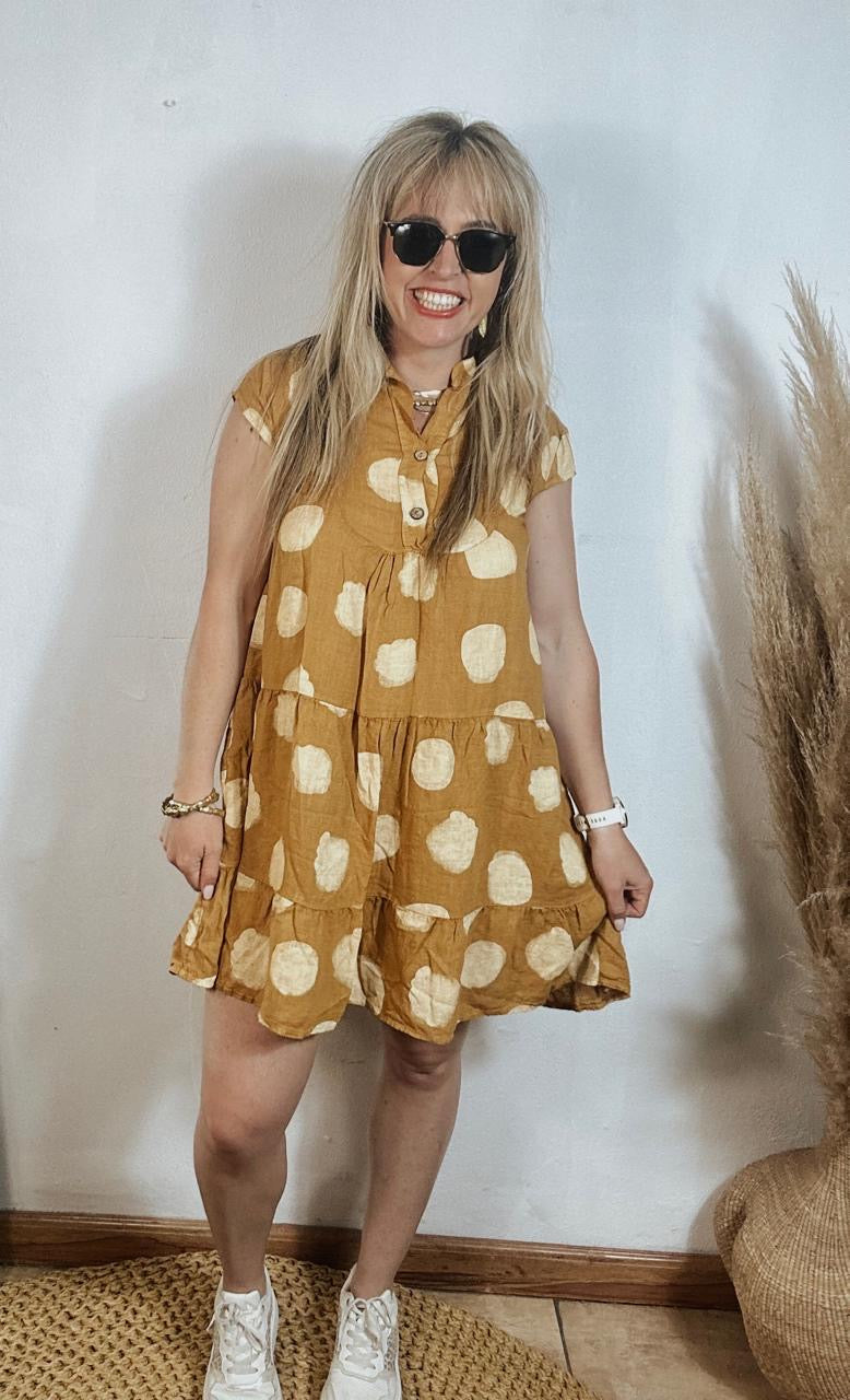 Polka Linen Dress