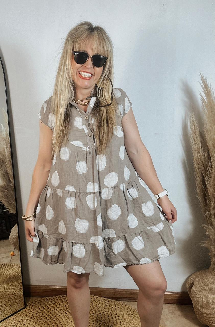 Polka Linen Dress