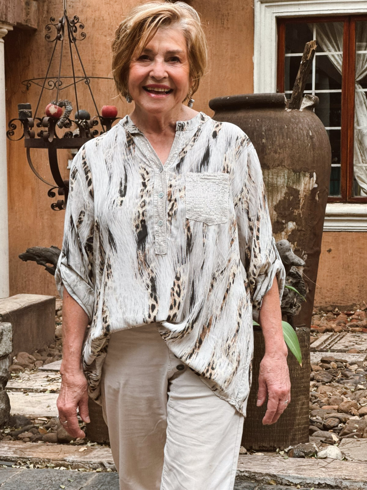 Fiona glitter pocket top