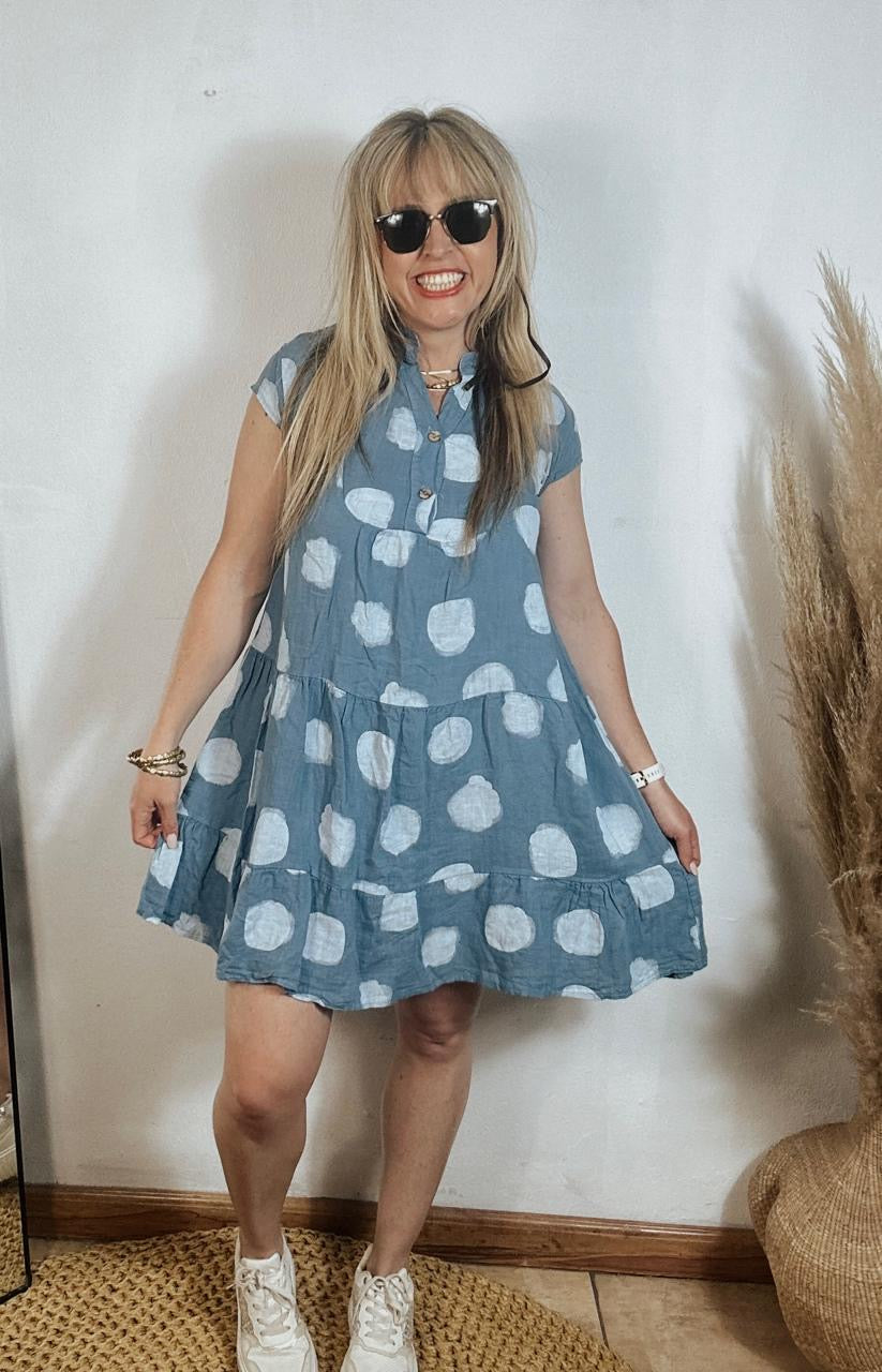 Polka Linen Dress