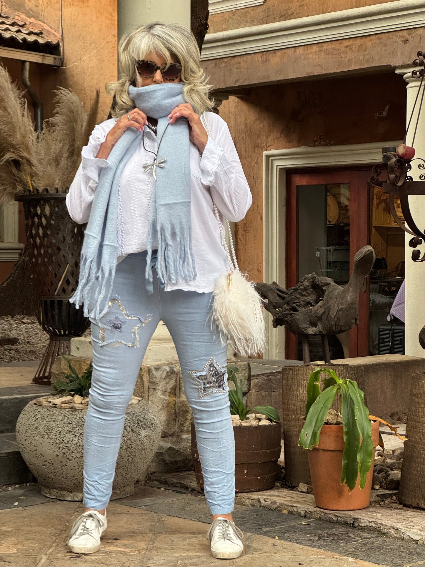 Blue scarf