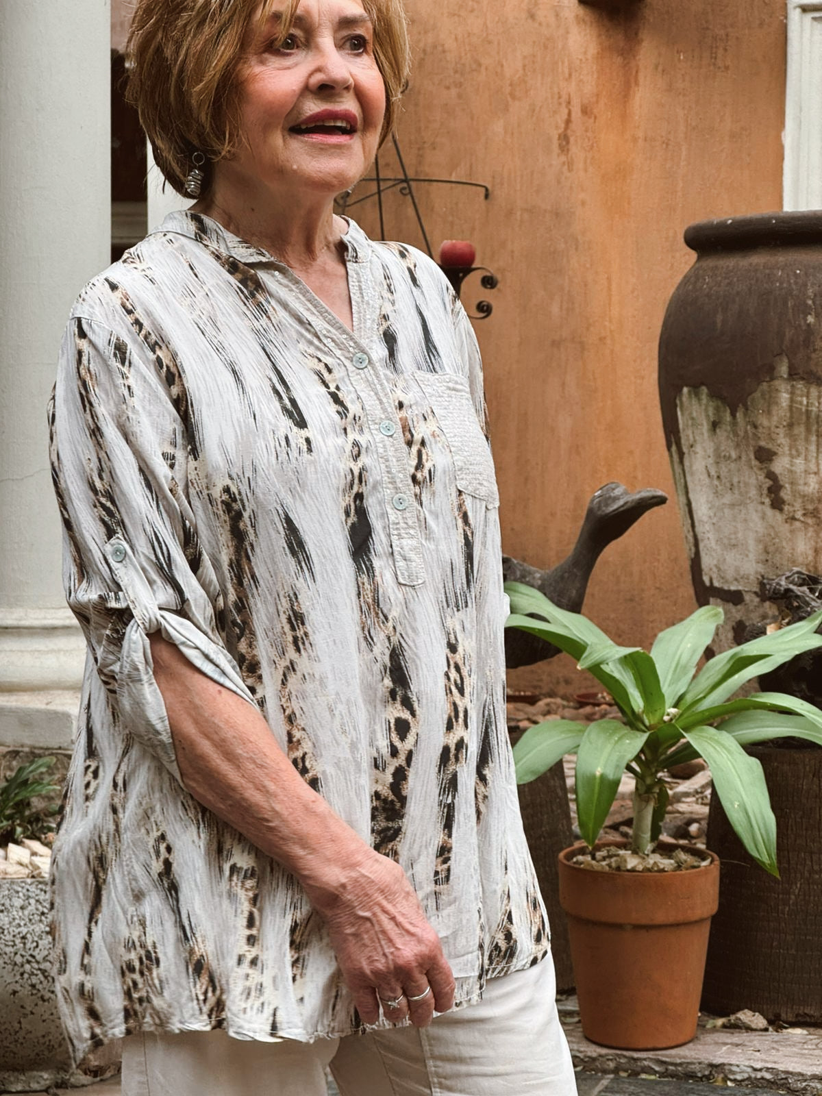 Fiona glitter pocket top