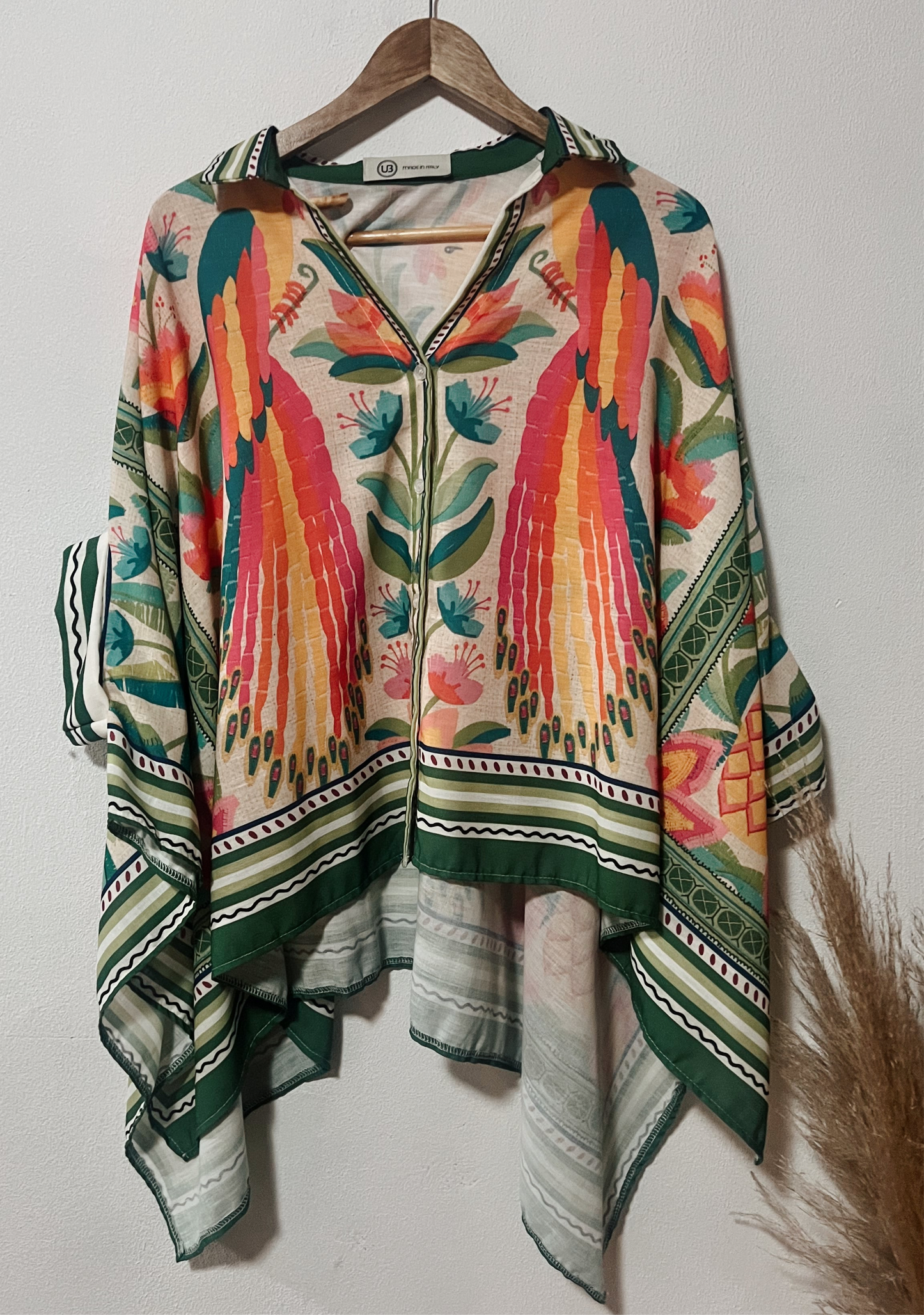 Peacock Print top