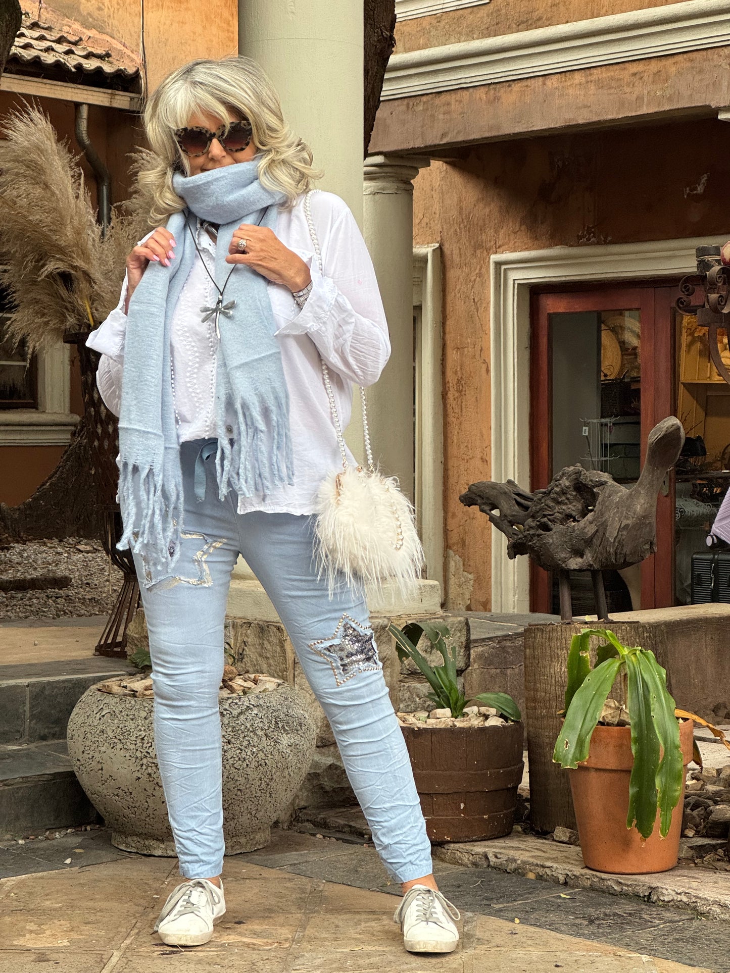 Blue scarf