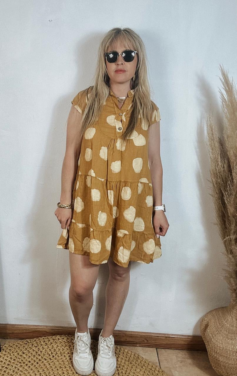 Polka Linen Dress