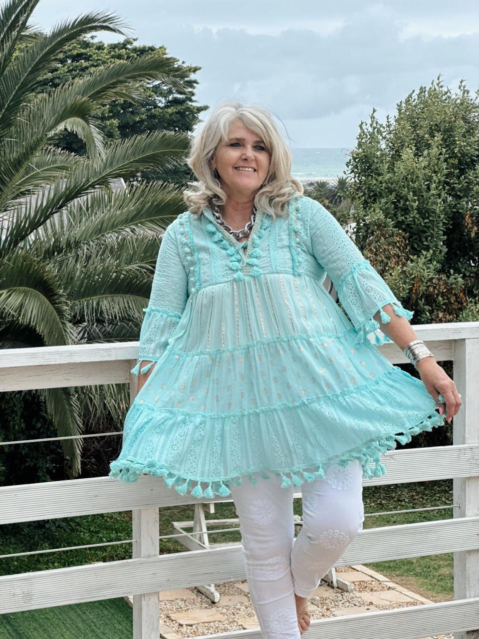 Georgette tassel dress