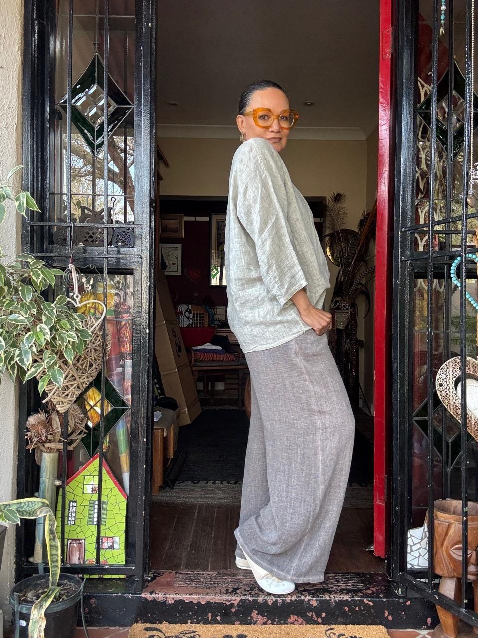 Lindy linen top