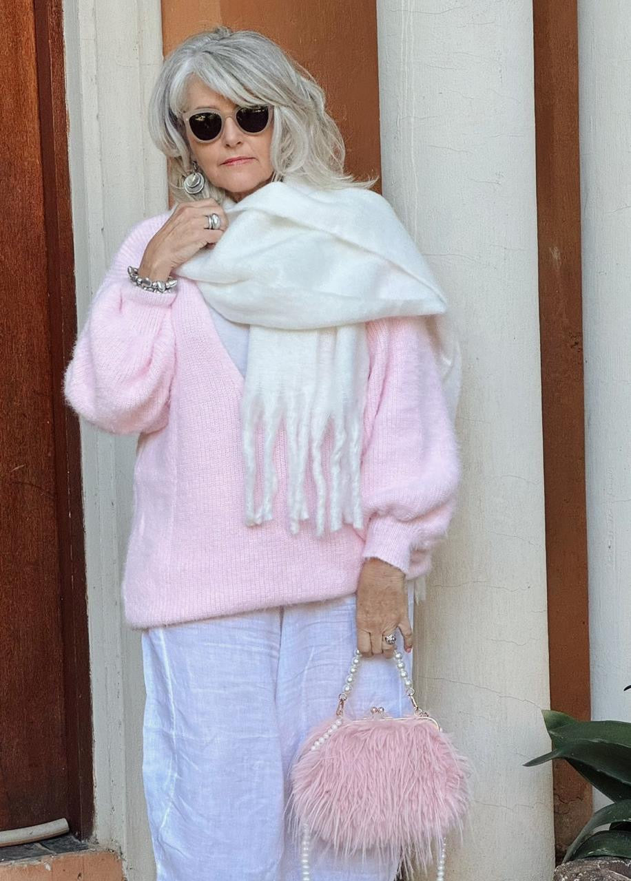 Fluff plain scarf