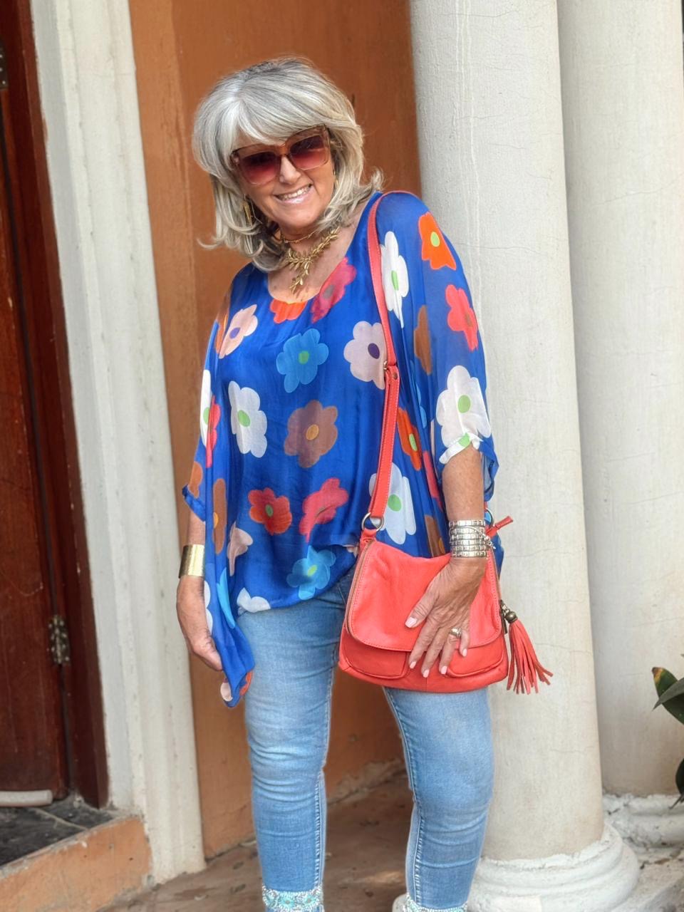 Daisy silk top