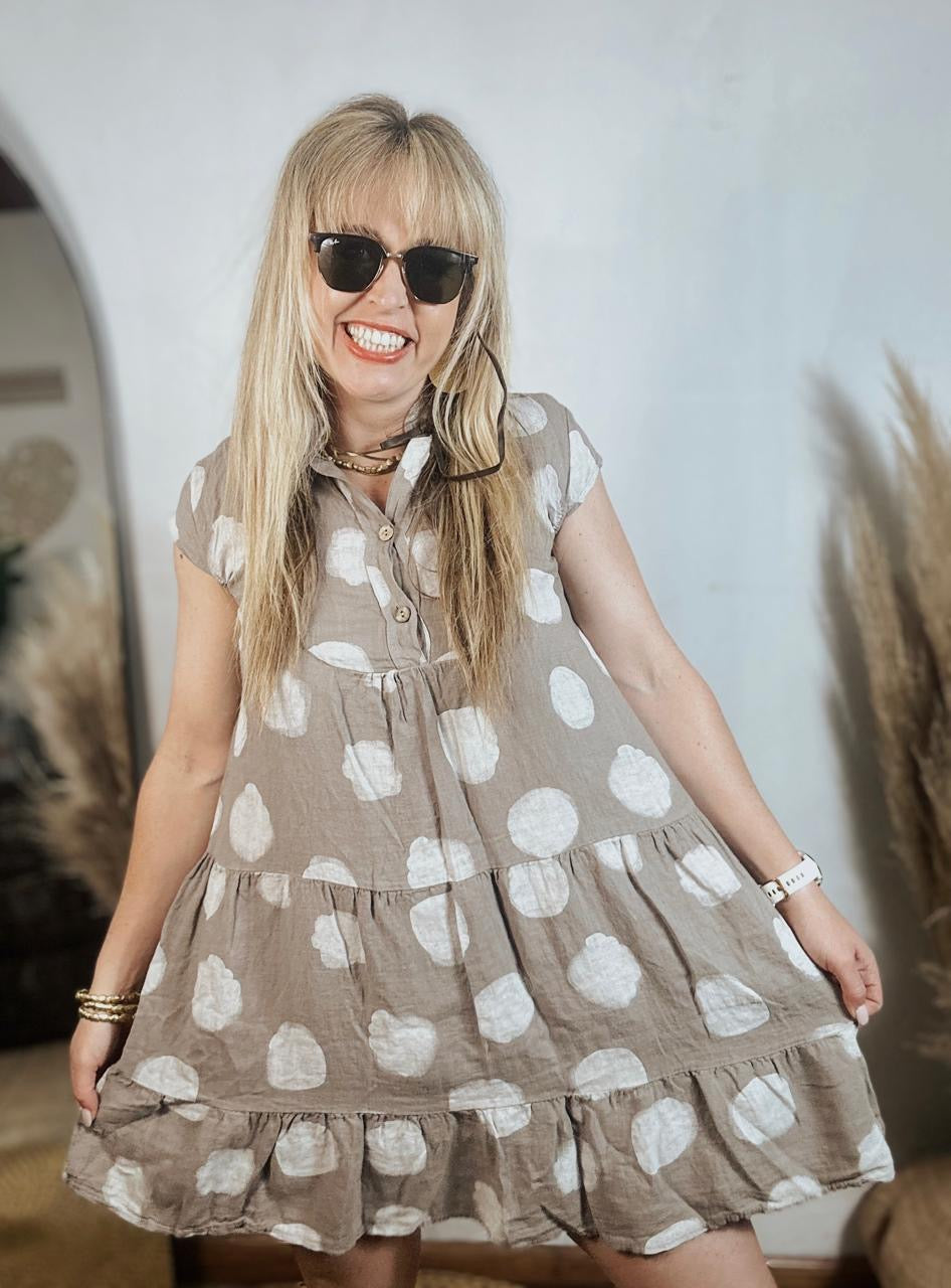 Polka Linen Dress