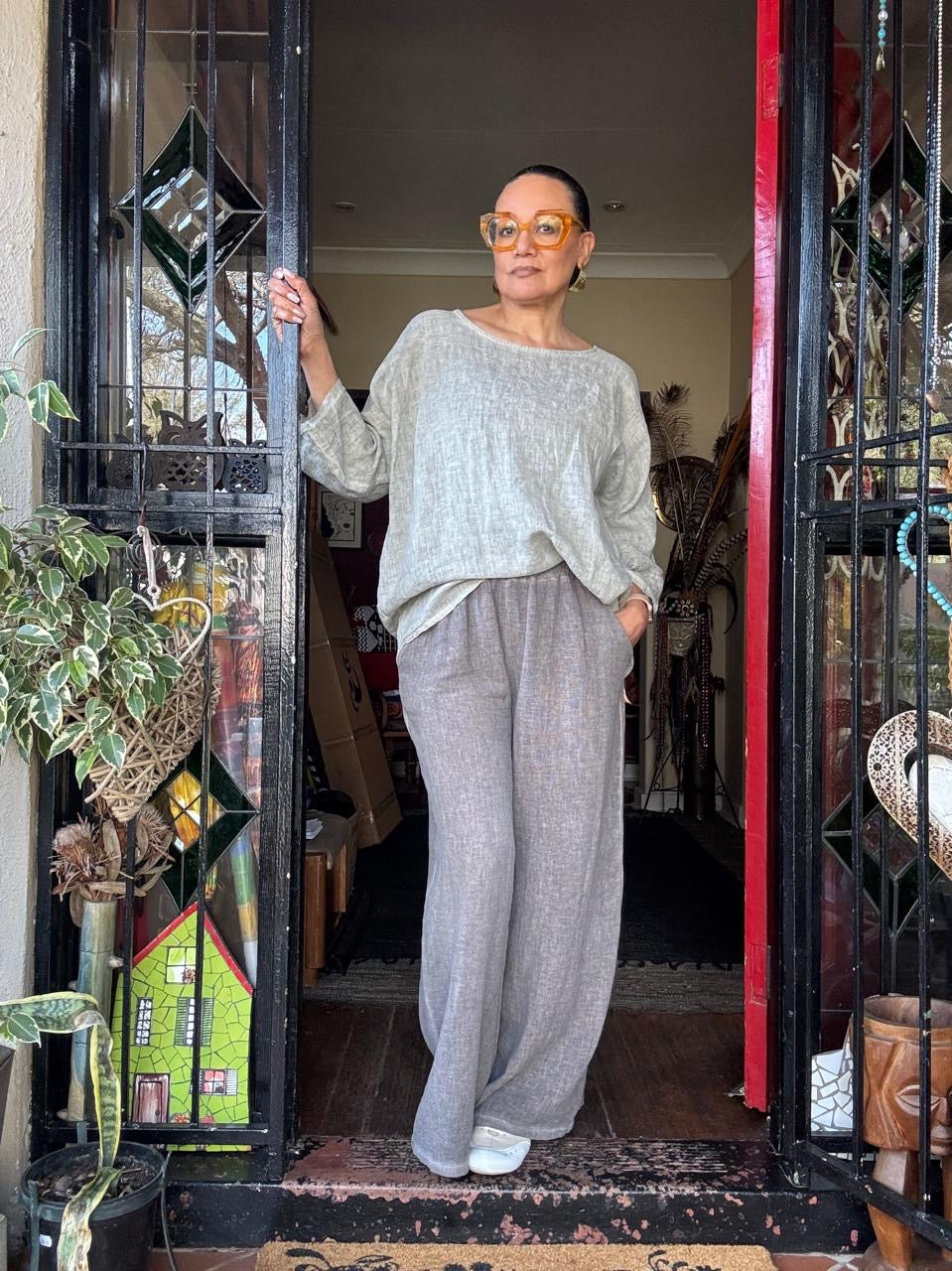 Lindy linen top