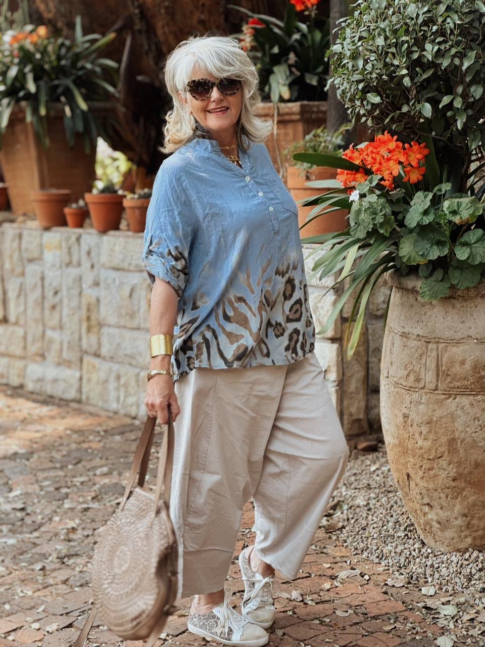 Leopard Glitter Pocket top