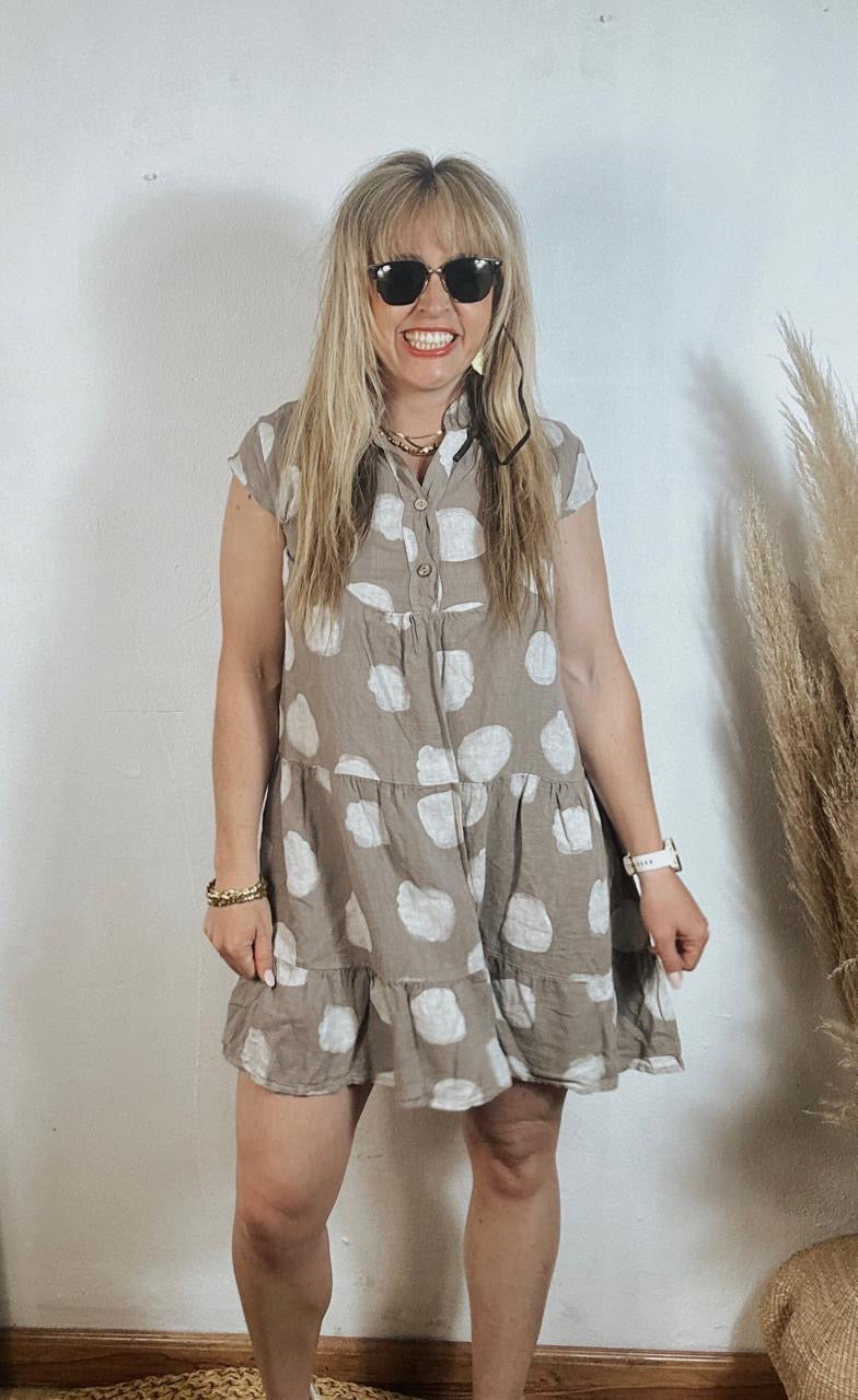 Polka Linen Dress
