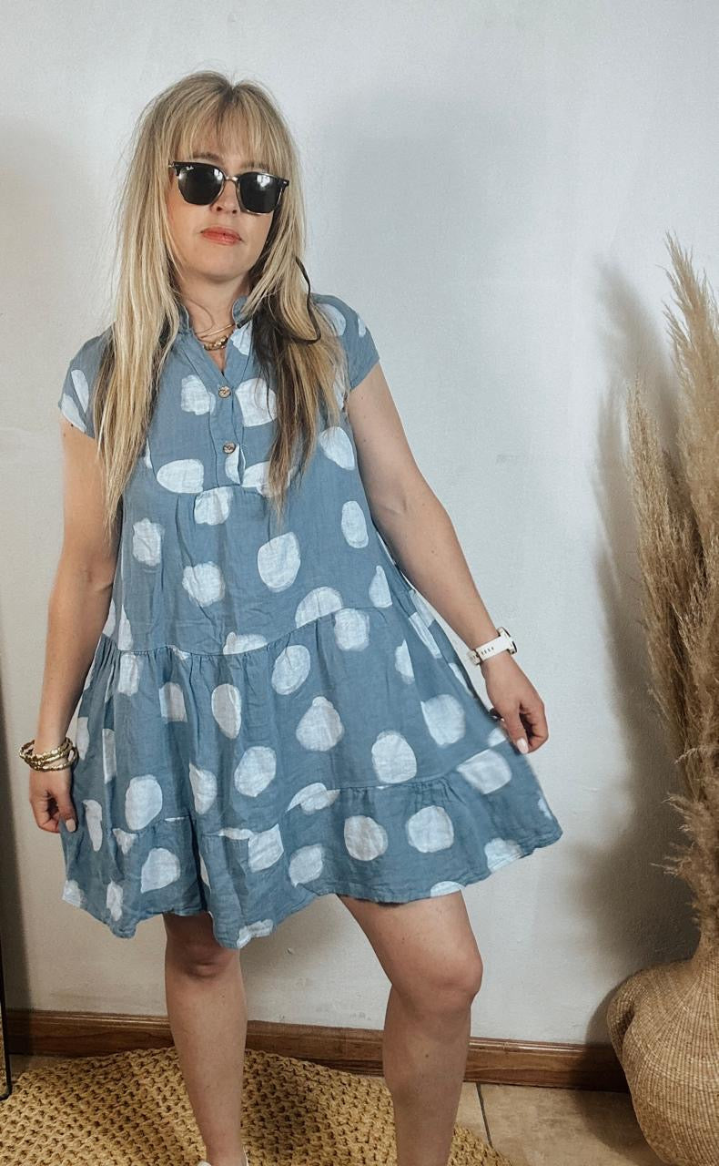 Polka Linen Dress