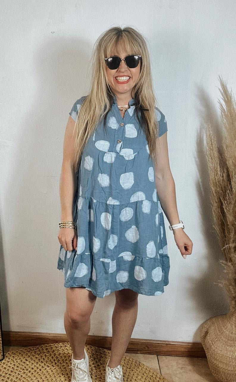 Polka Linen Dress