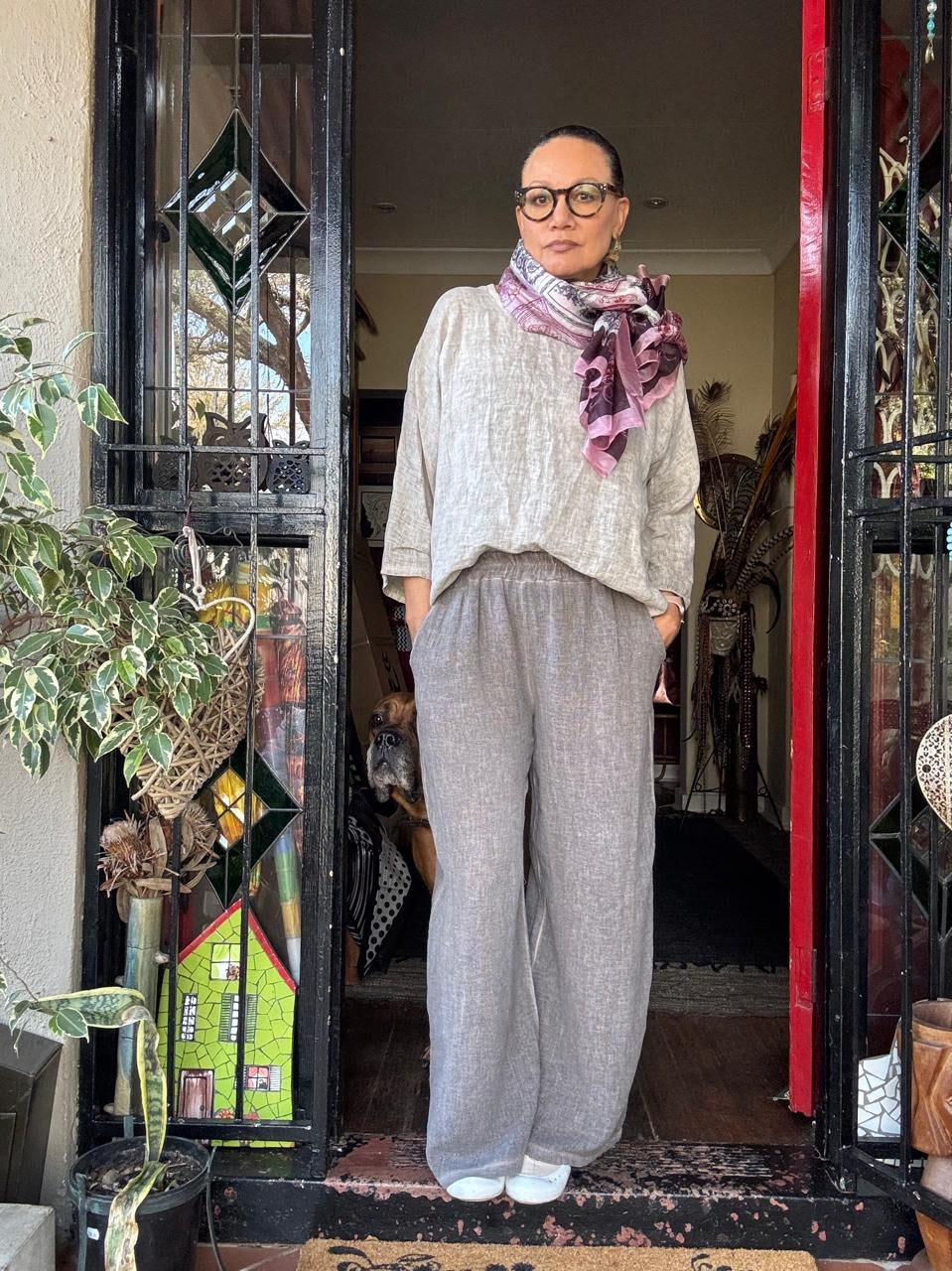 Lindy linen top