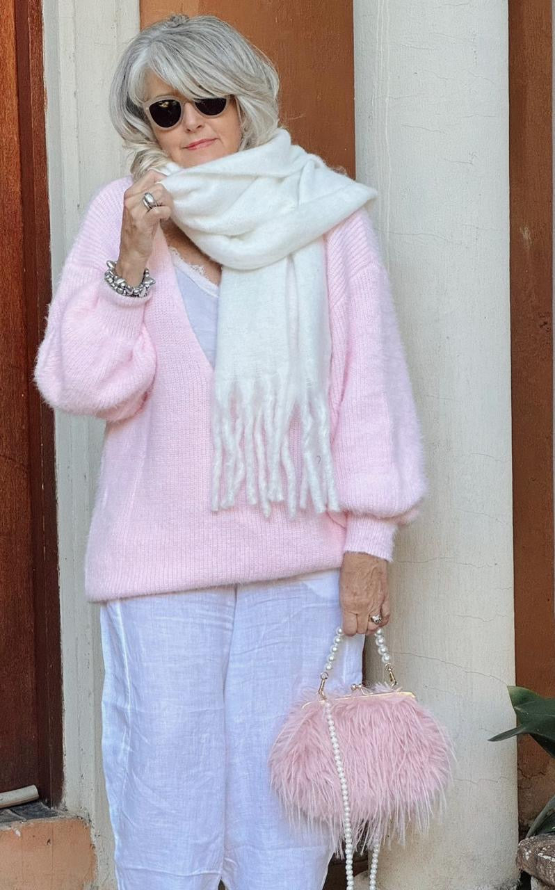 Fluff plain scarf