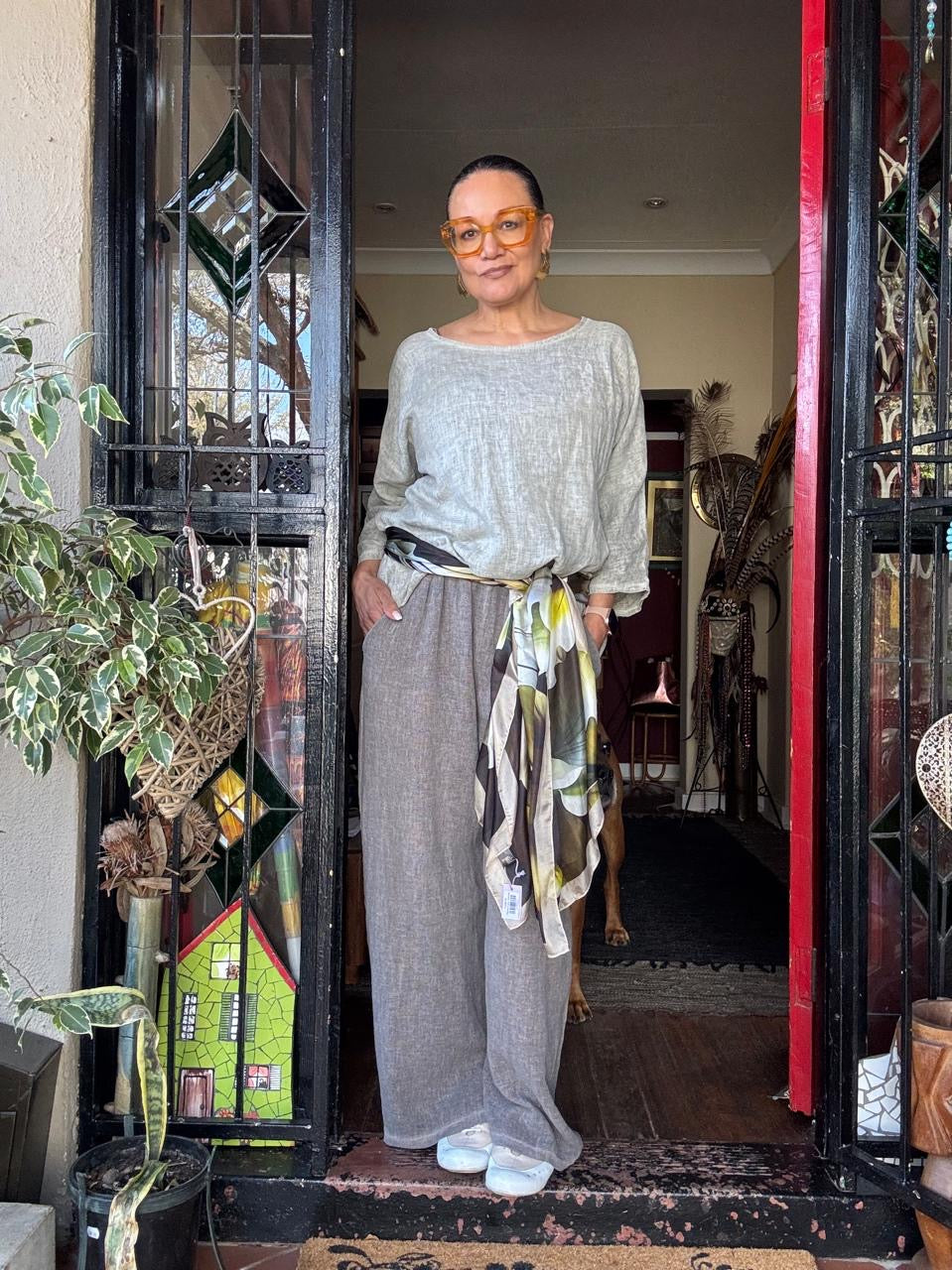 Lindy linen top
