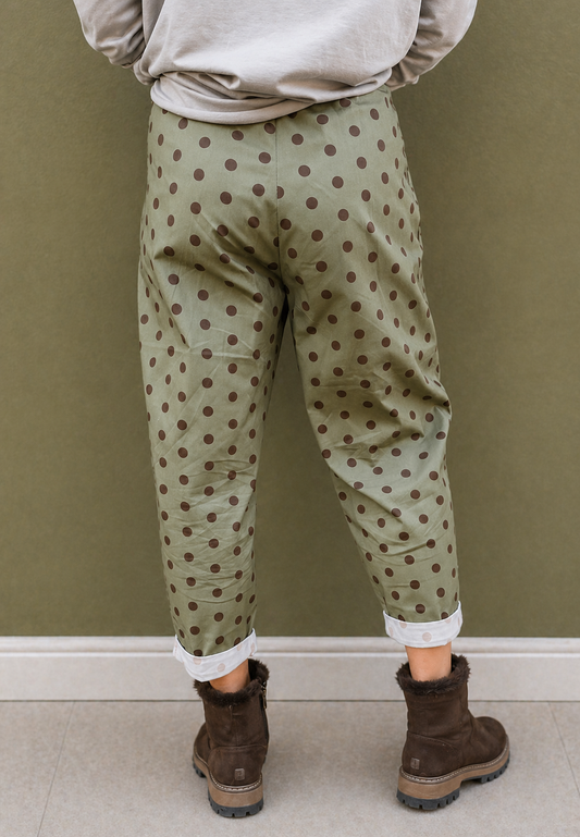 Polka Pants Olive