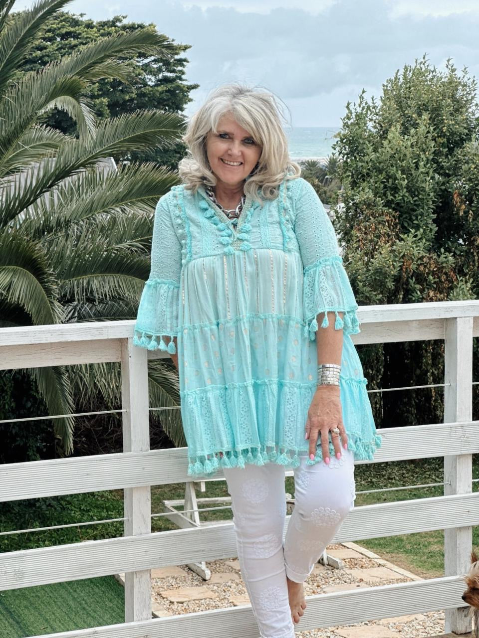 Georgette tassel dress