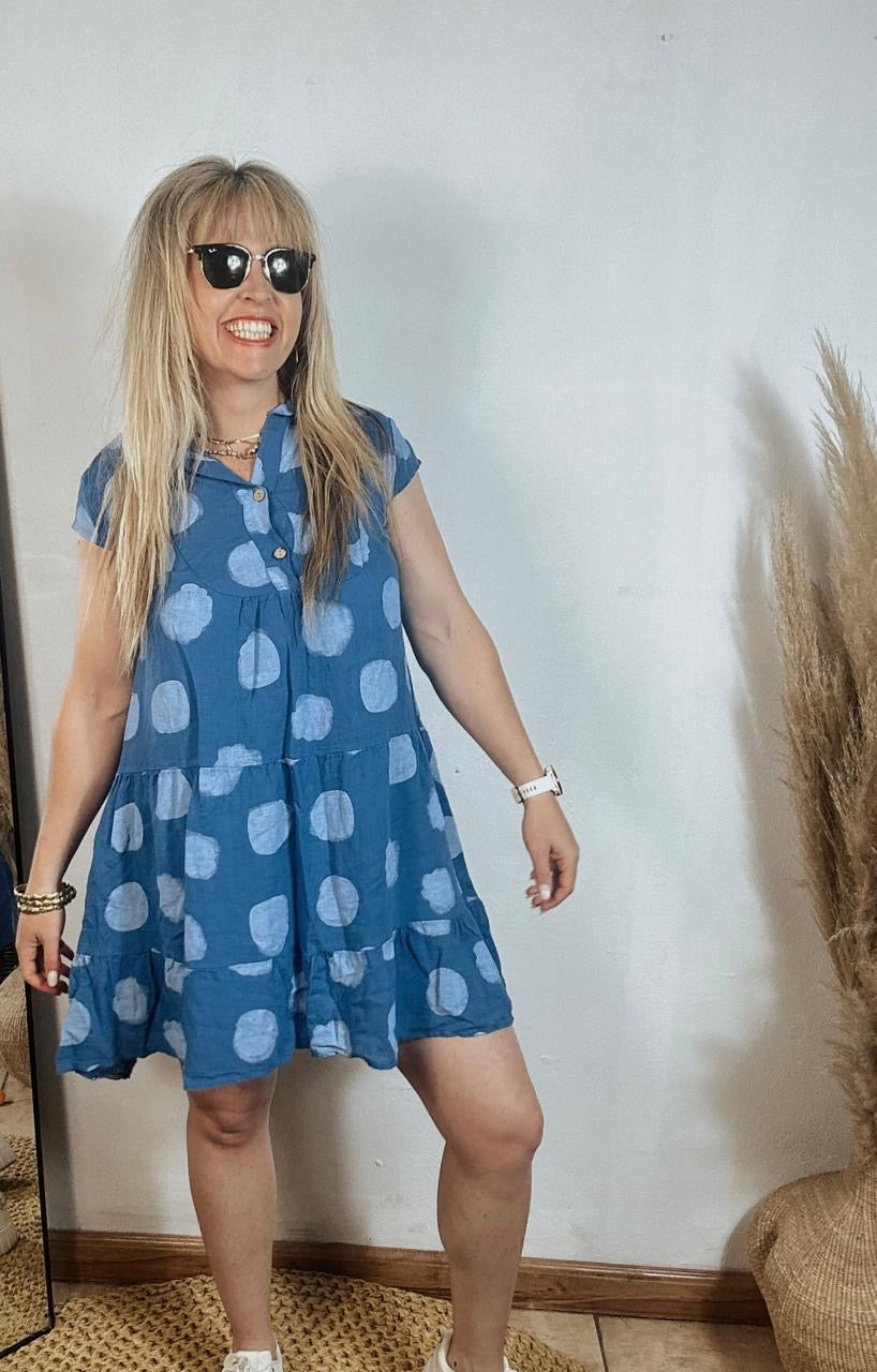 Polka Linen Dress