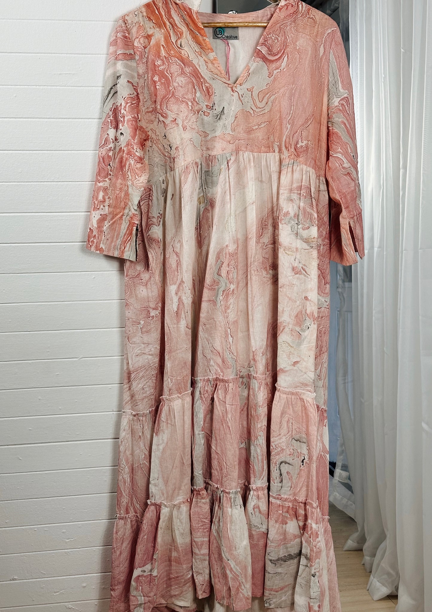 Marble Print Dress