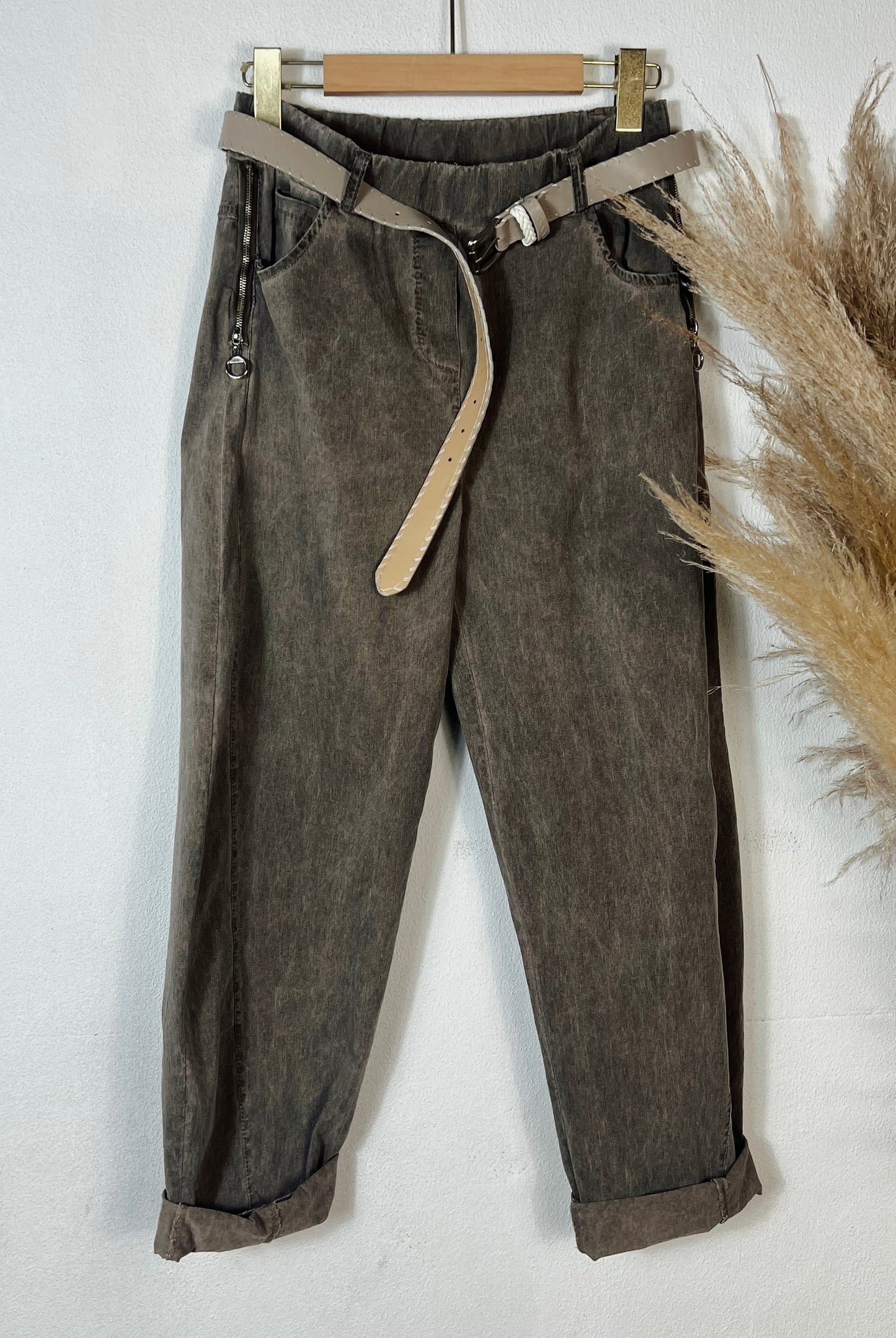 Zip Magic Pants Brown