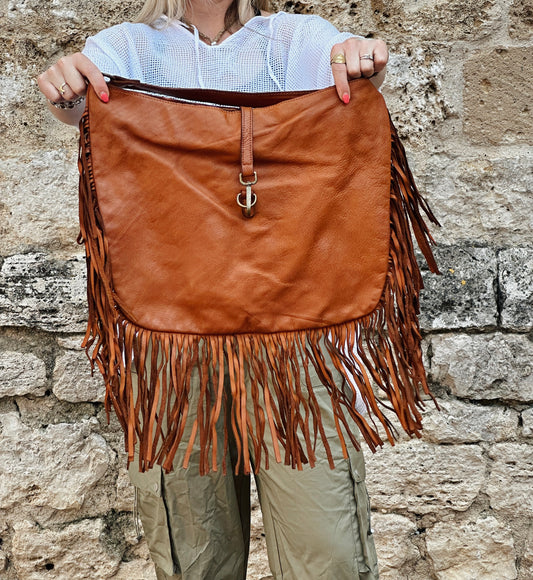 Tassel leather bag