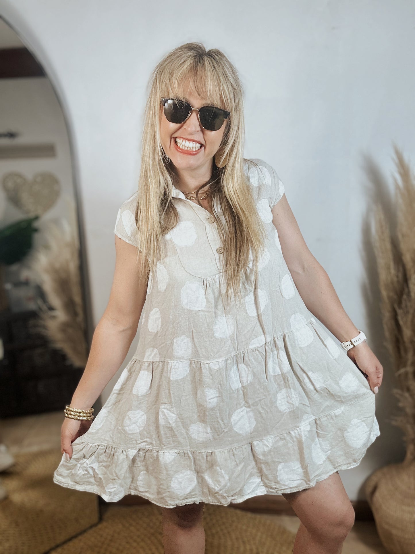 Polka Linen Dress