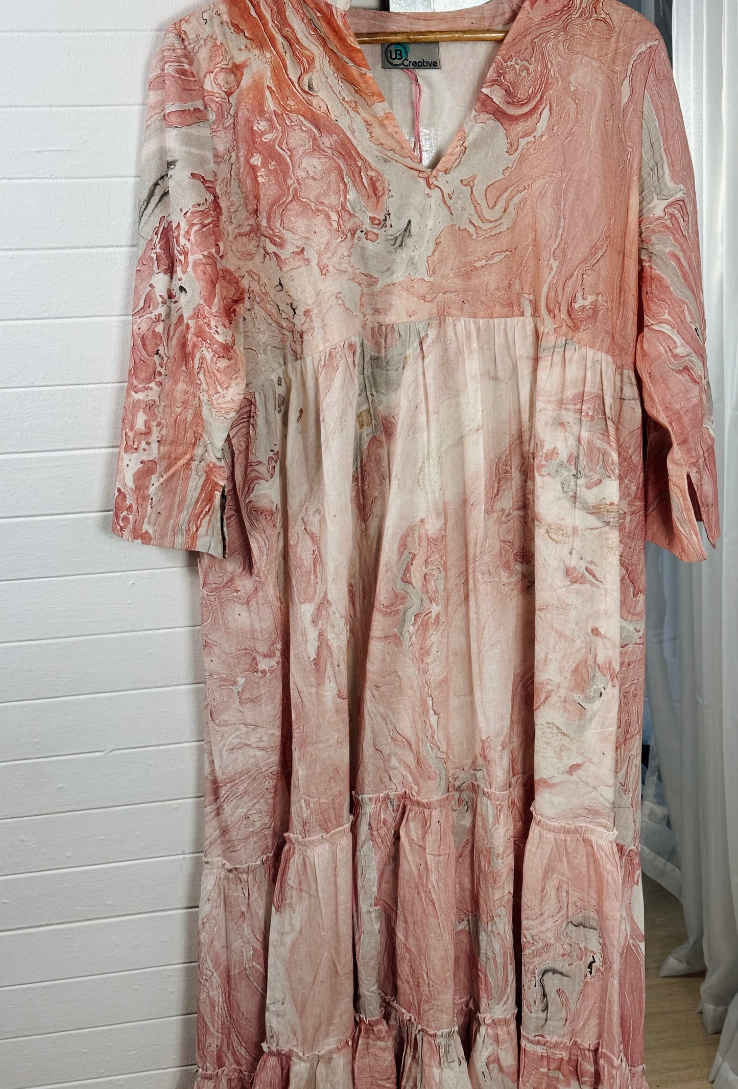 Marble Print Dress