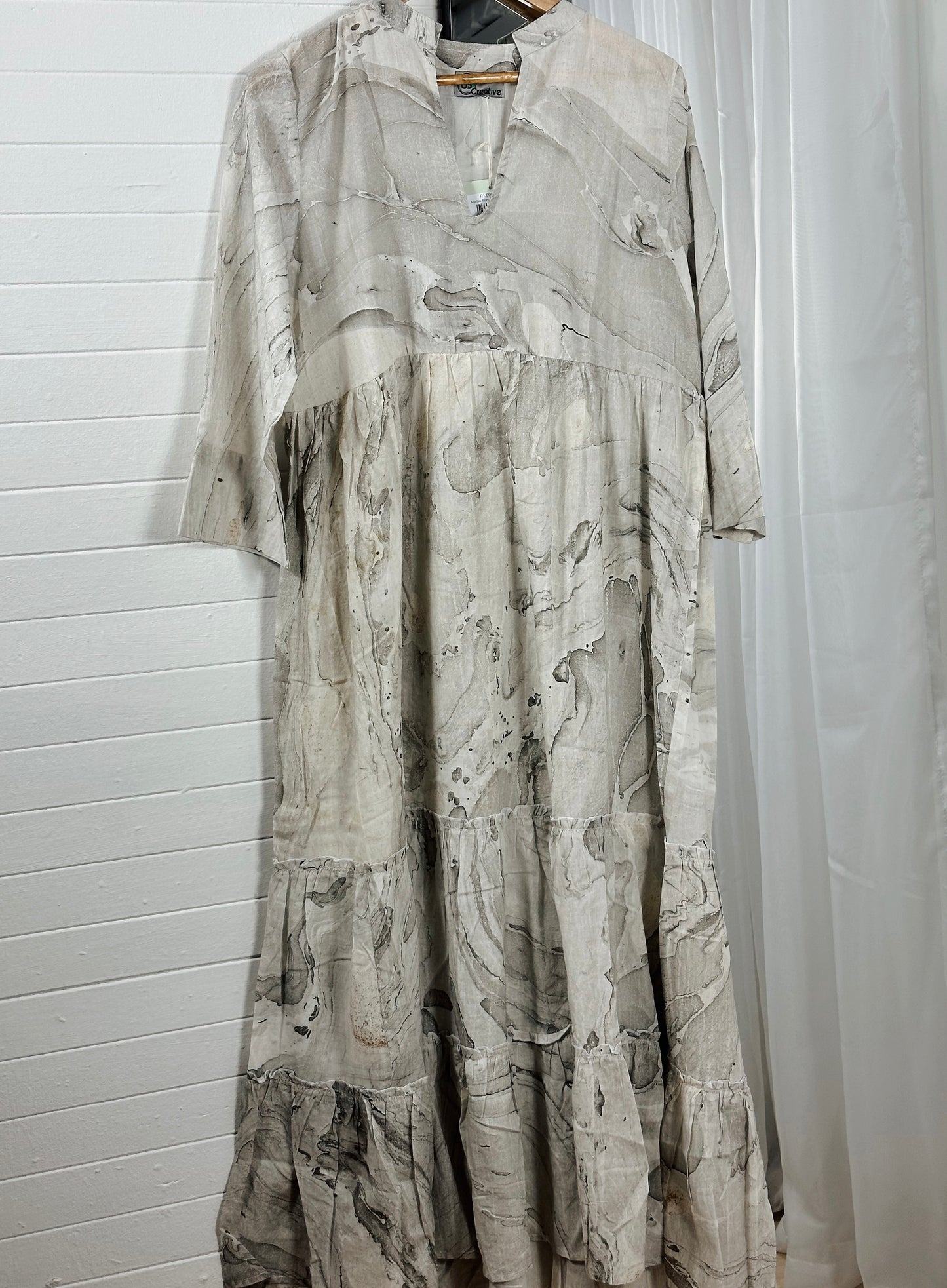 Marble Print Dress