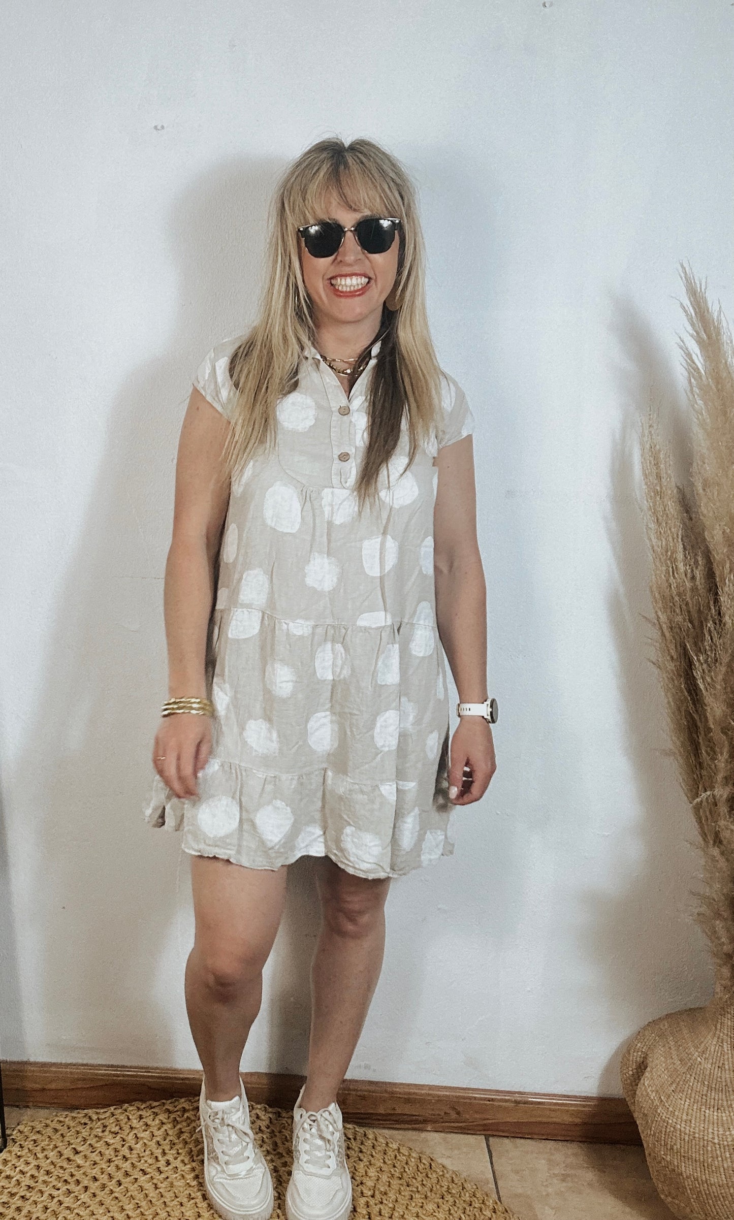 Polka Linen Dress