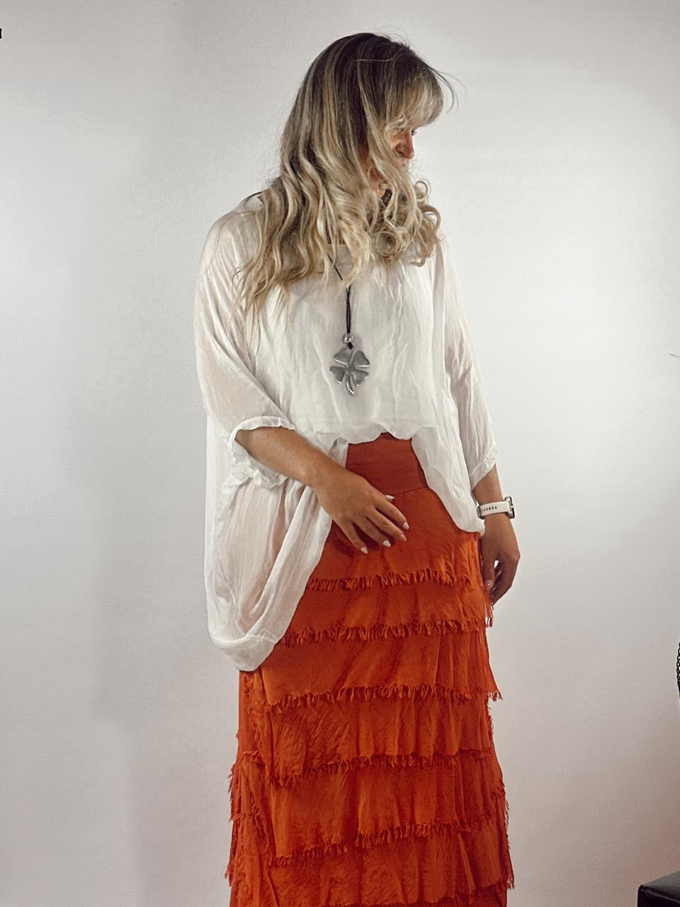 Silk Frill Skirt