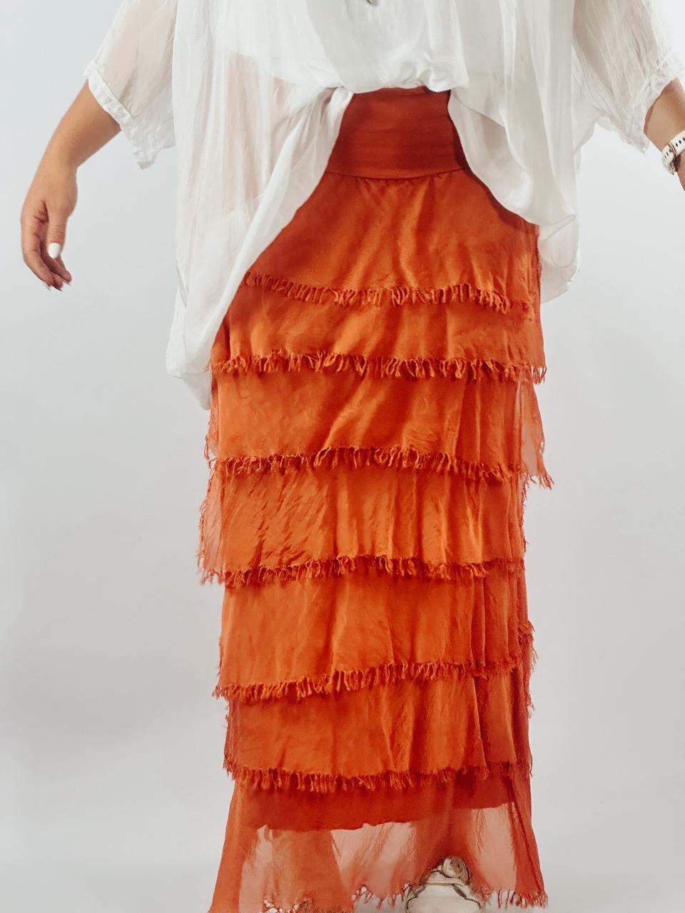 Silk Frill Skirt