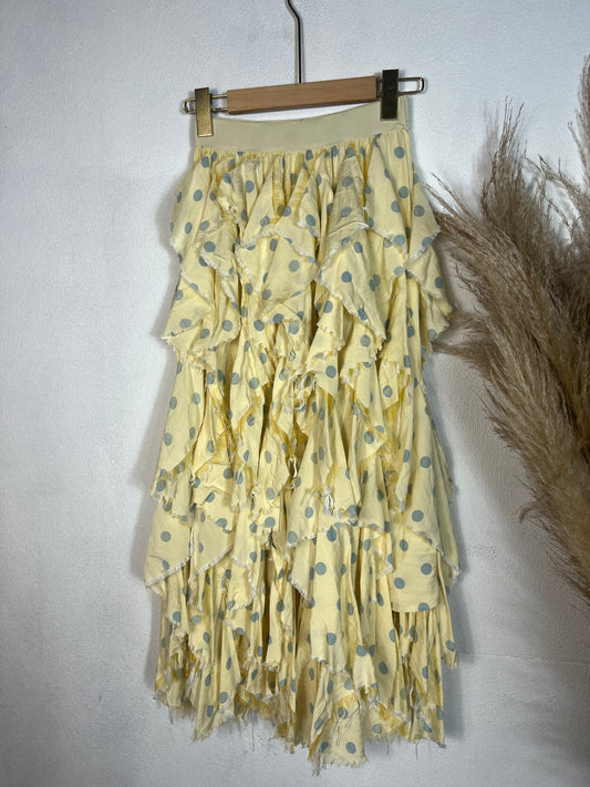 Funky Polka Skirt Yellow