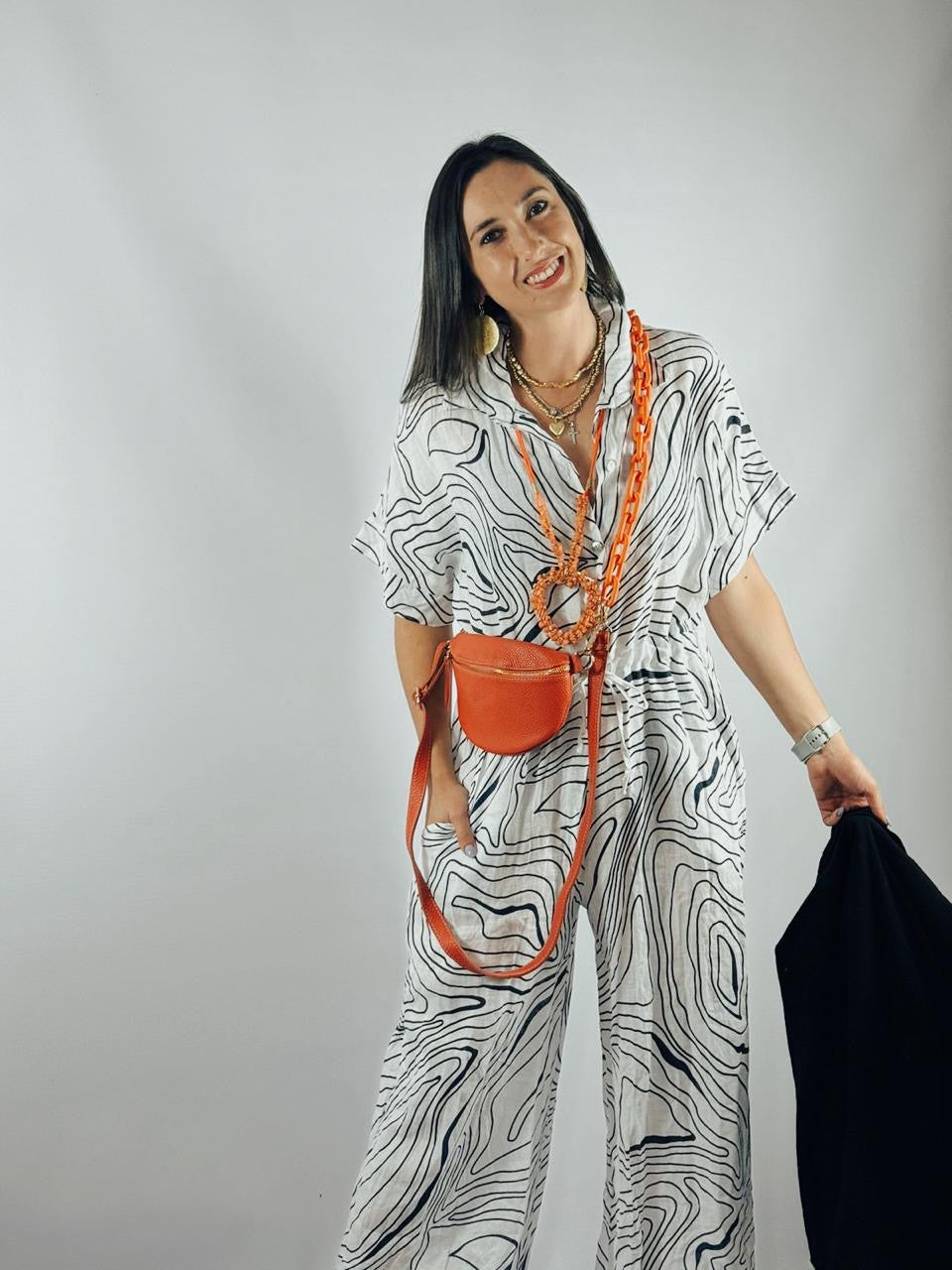 Zebra Linen Jumpsuit