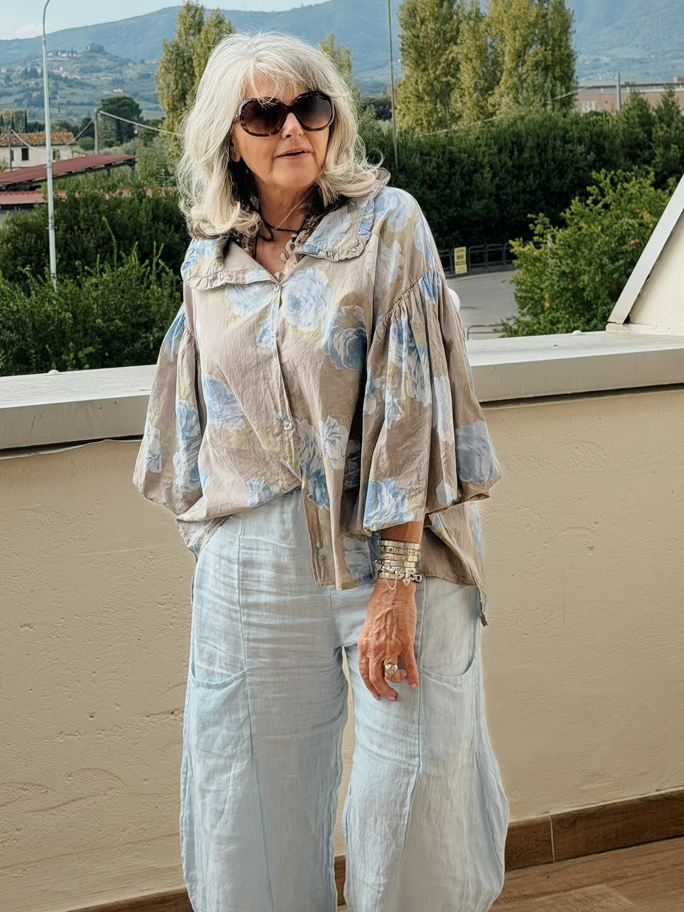 Lisa Linen Pants Blue