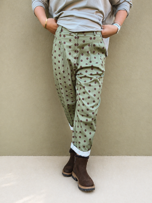 Polka Pants Olive