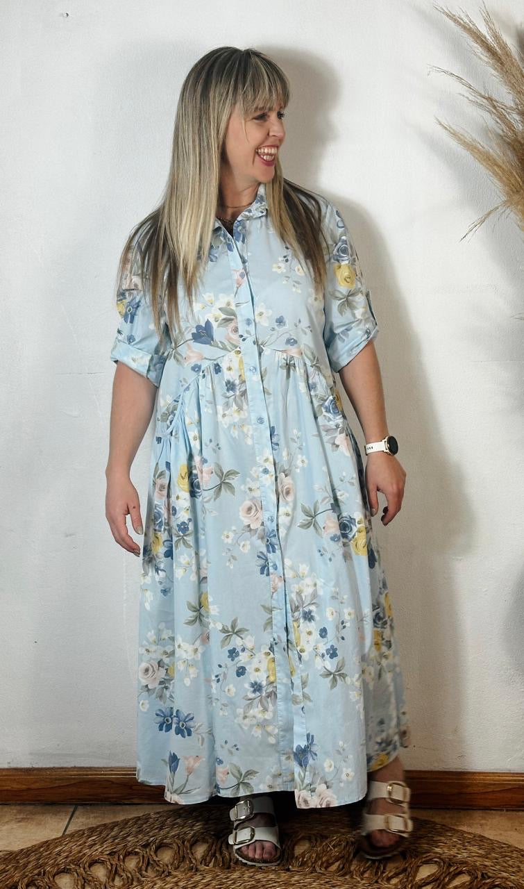 Vintage Dress L/Blue