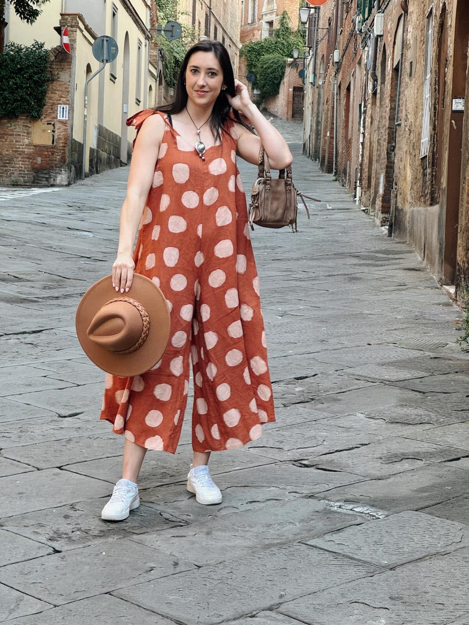 Polka Jumpsuit Rust
