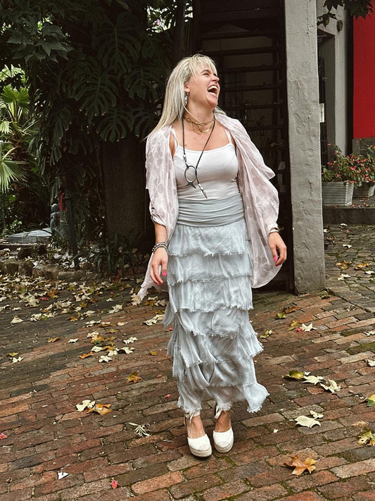 Silk Frill Skirt