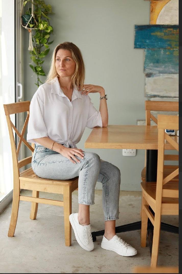 Valentina white julz shoe