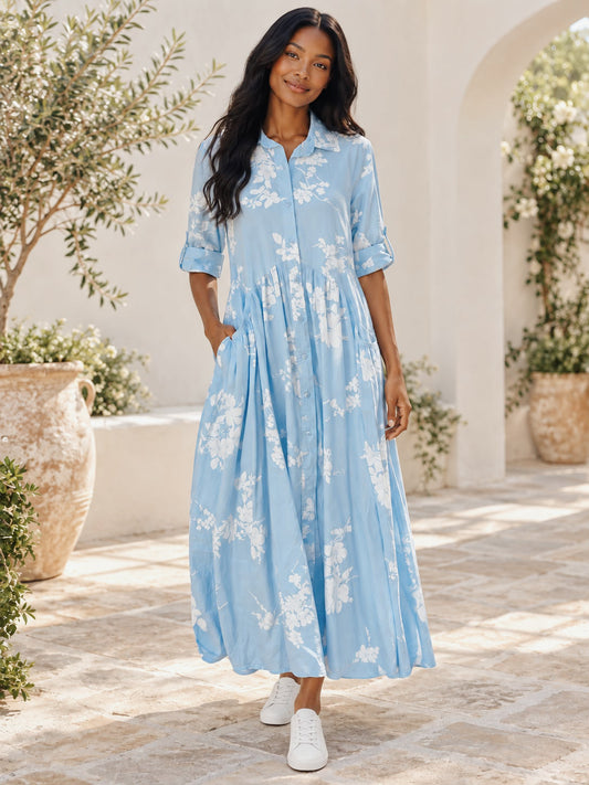 Magnolia Dress Blue