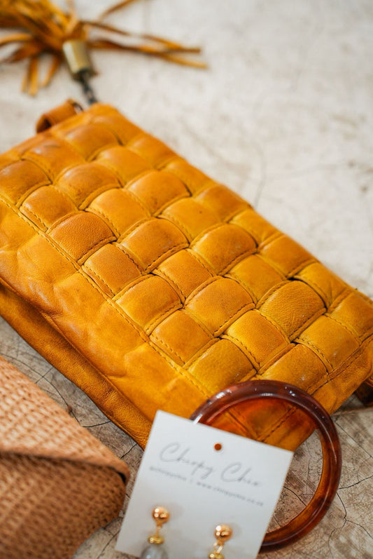 Bubble leather bag