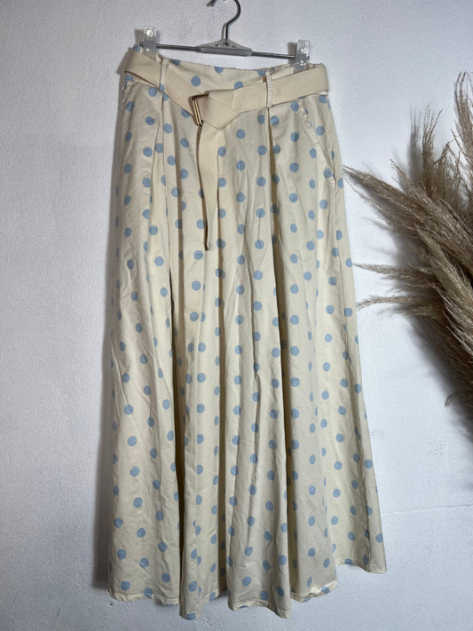 Mandy Polka Skirt Beige